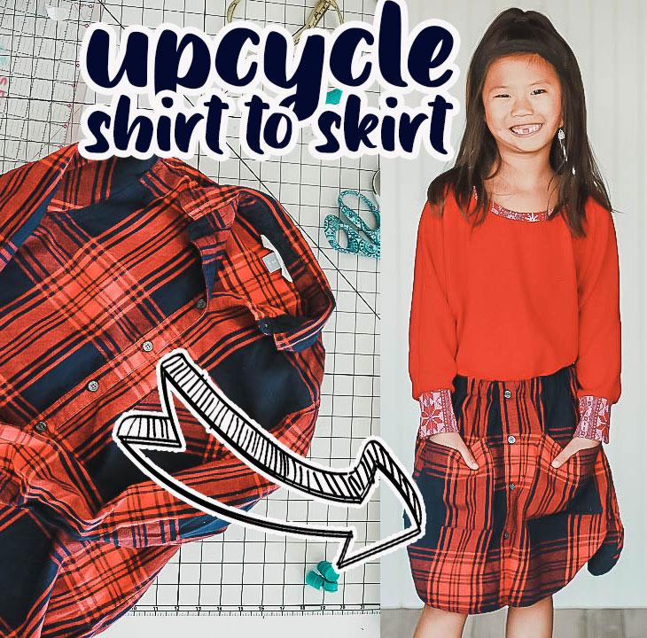 upcycle shirt to skirt sewing tutorial