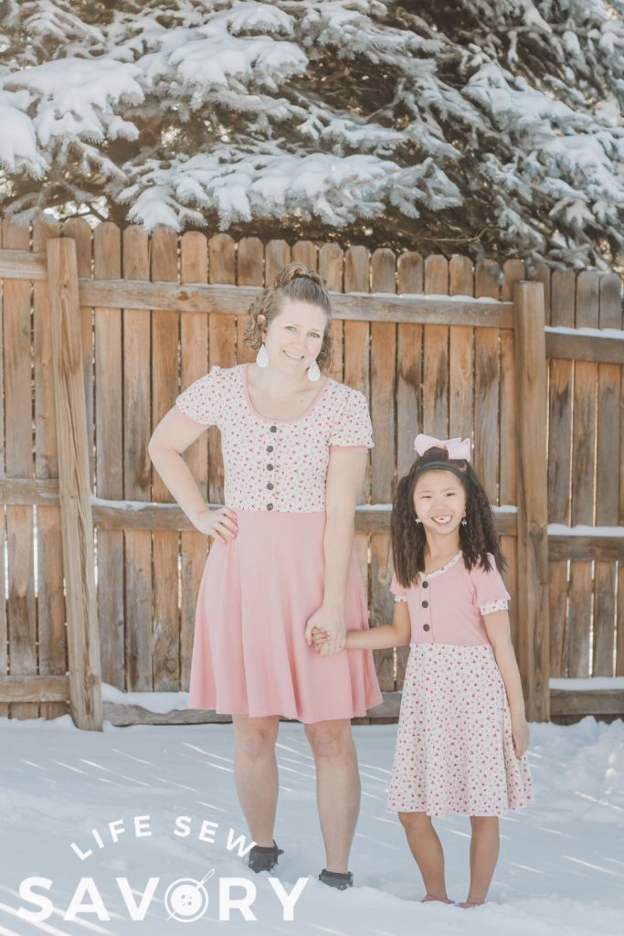 matching adult and child dresses