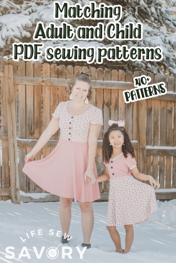 Adult and Child matching sewing patterns