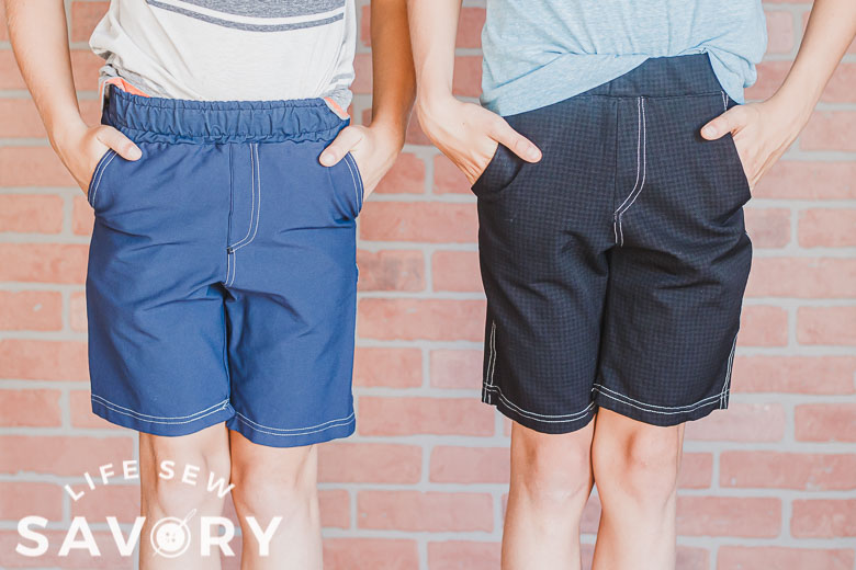 free pdf shorts pattern with stretch woven fabric