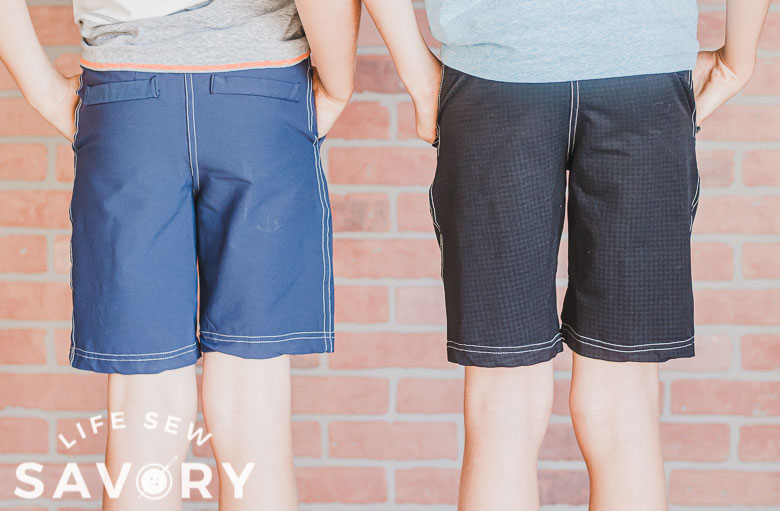free pdf shorts sewing pattern with stretch woven fabric