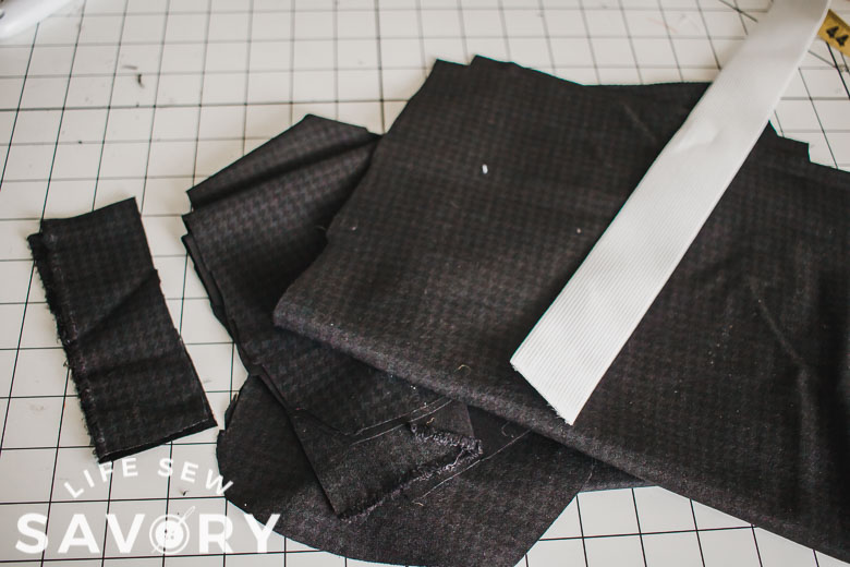 pieces for the woven shorts