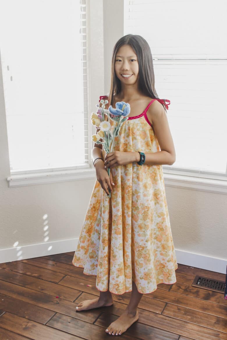 sew a circle dress from a vintage sheet