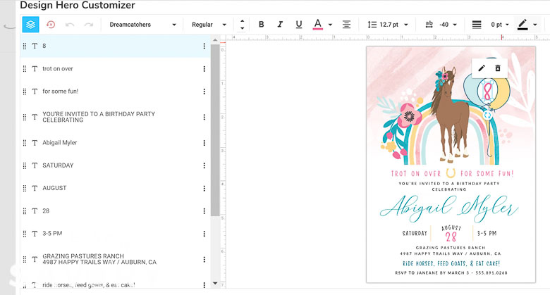 customizable party printables