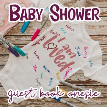 baby shower guest book onesie