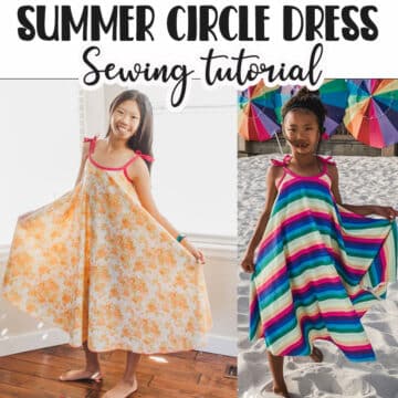 how to sew a summer circle dress full tutorial use a vintage sheet