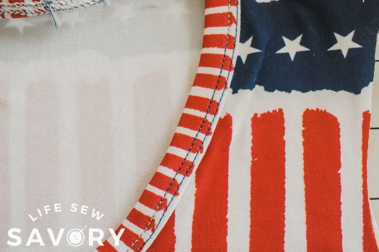 top stitch with knit stitch