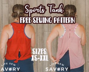 open tie back tank free pdf sewing pattern