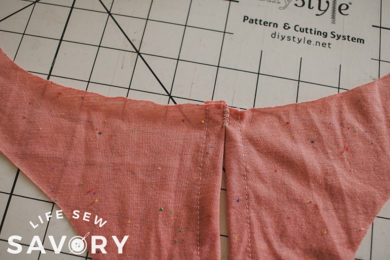 stitch the back two pieces together