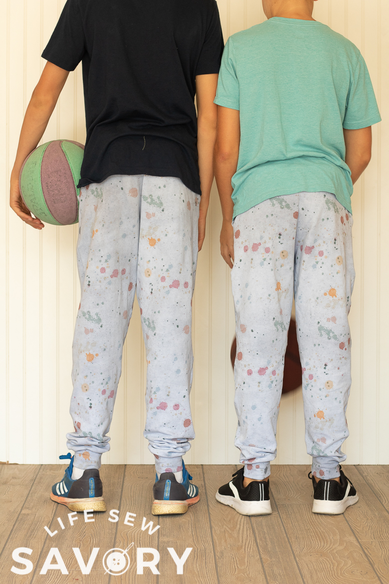 boys joggers with french terry fabric