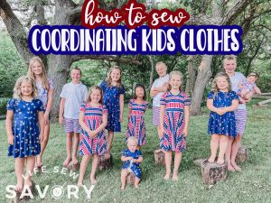 sewing coordinating kids clothes