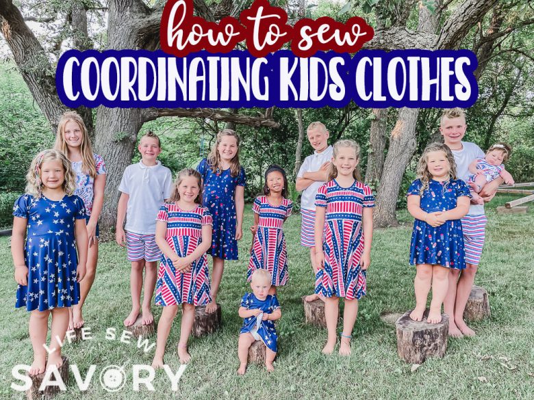 sewing coordinating kids clothes
