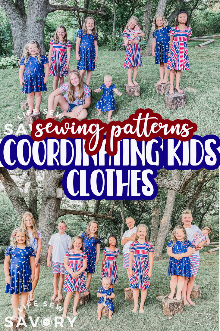 matching kids clothes sewing patterns