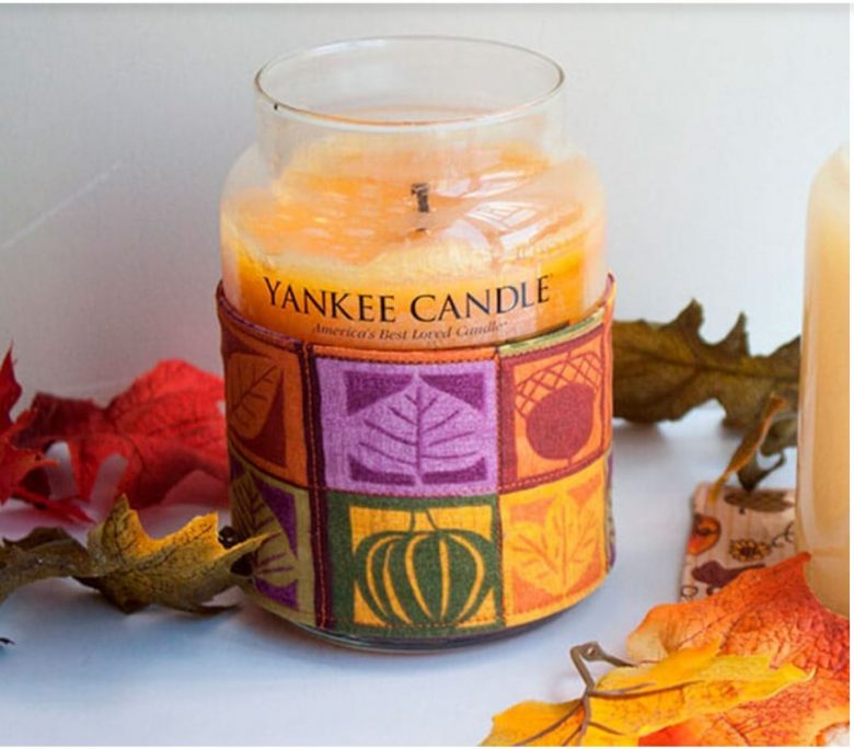 fall candle cozy