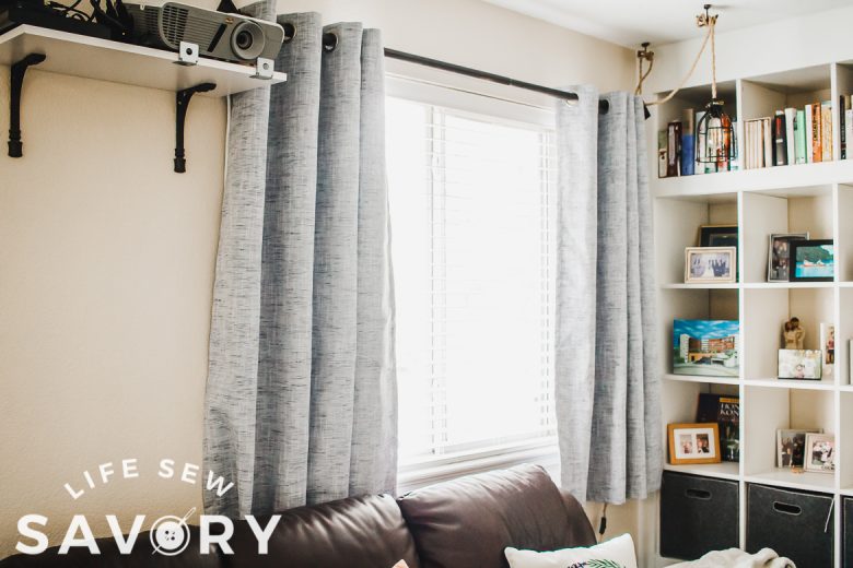 shortened and hemmed curtains