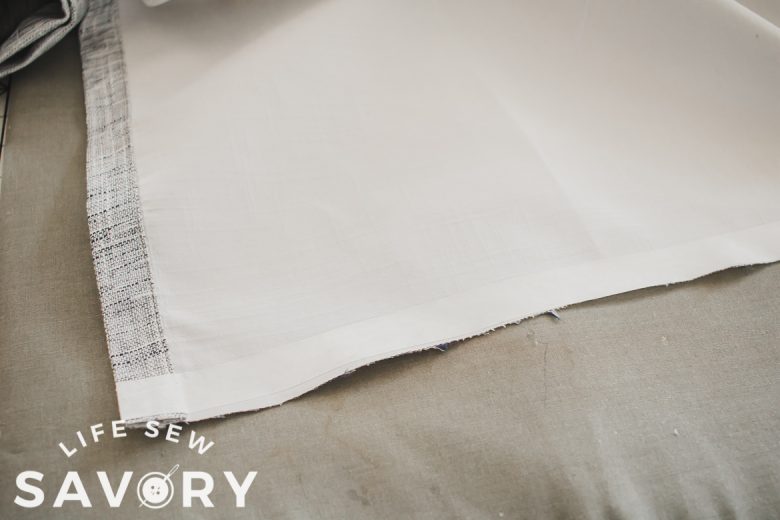 hemming tape to shorten curtains