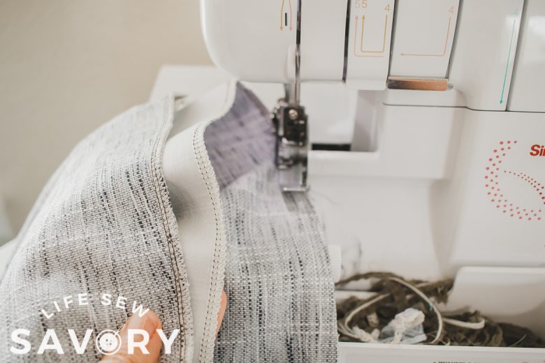 using a sewing machine to hem curtains