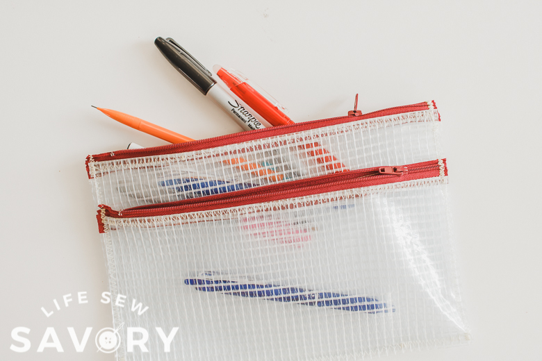 mesh pencil pouch