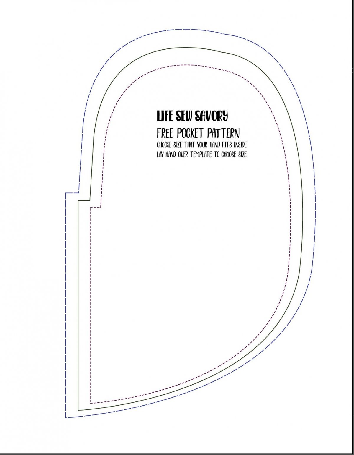 free pocket template - kids sizes - Life Sew Savory