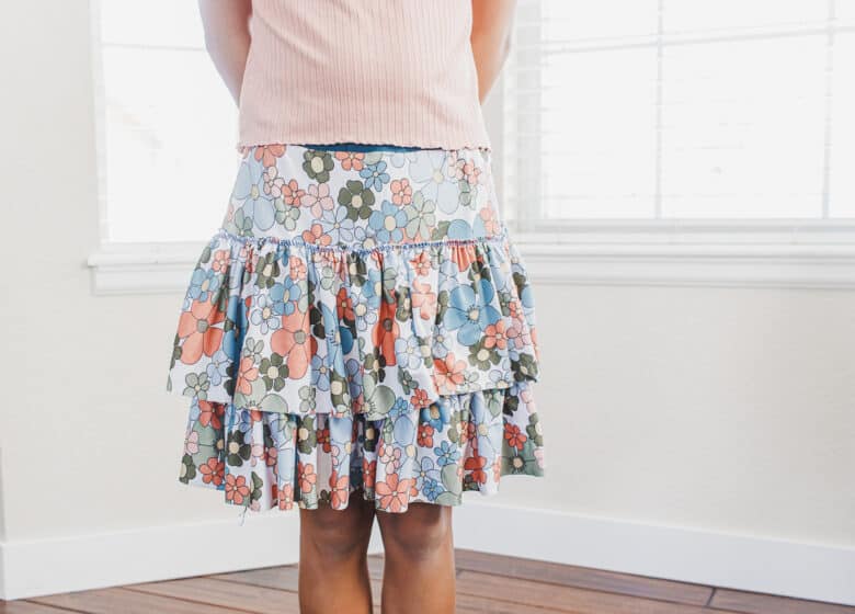how to sew a skirt with two ruffles