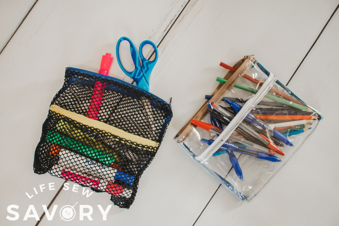 mesh and vinyl pencil case sewing tutorial