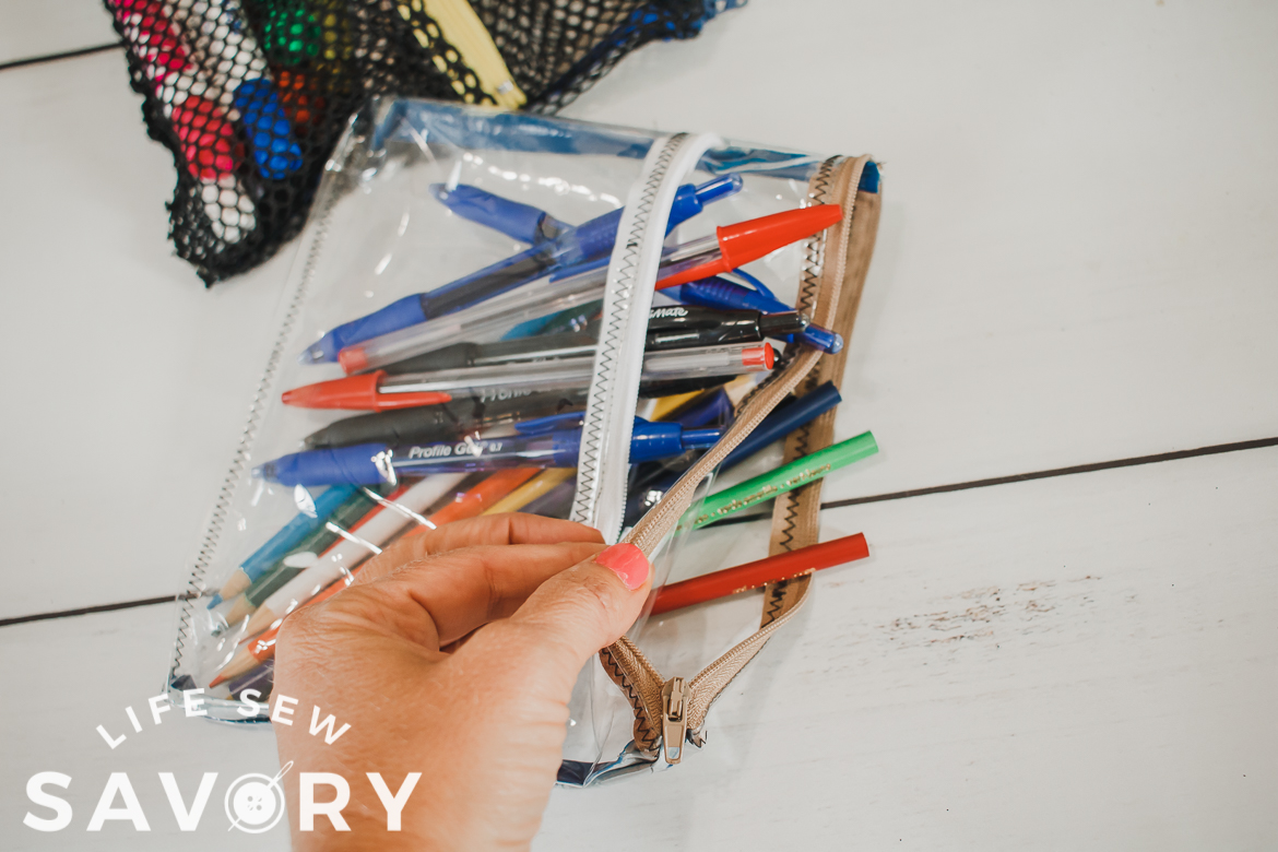 clear vinyl pencil bag