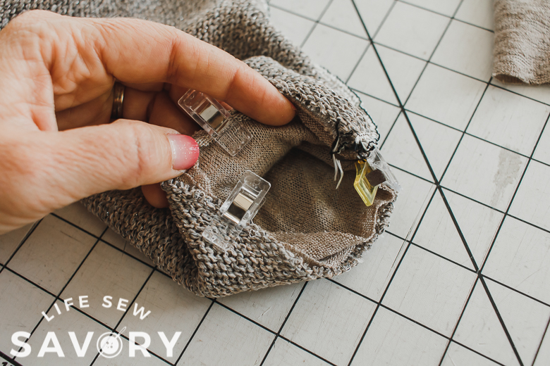 insert cuff inside sleeve