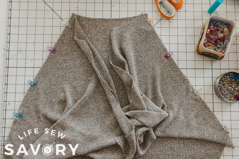 sew sleeves to back piece