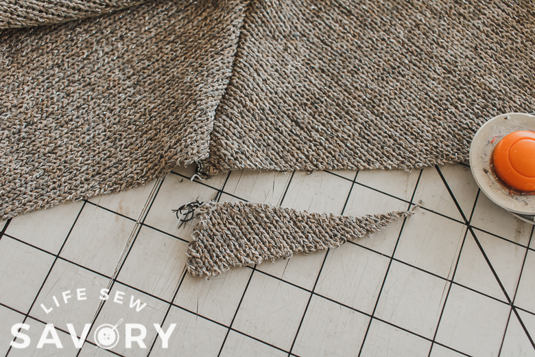 even side before sewing