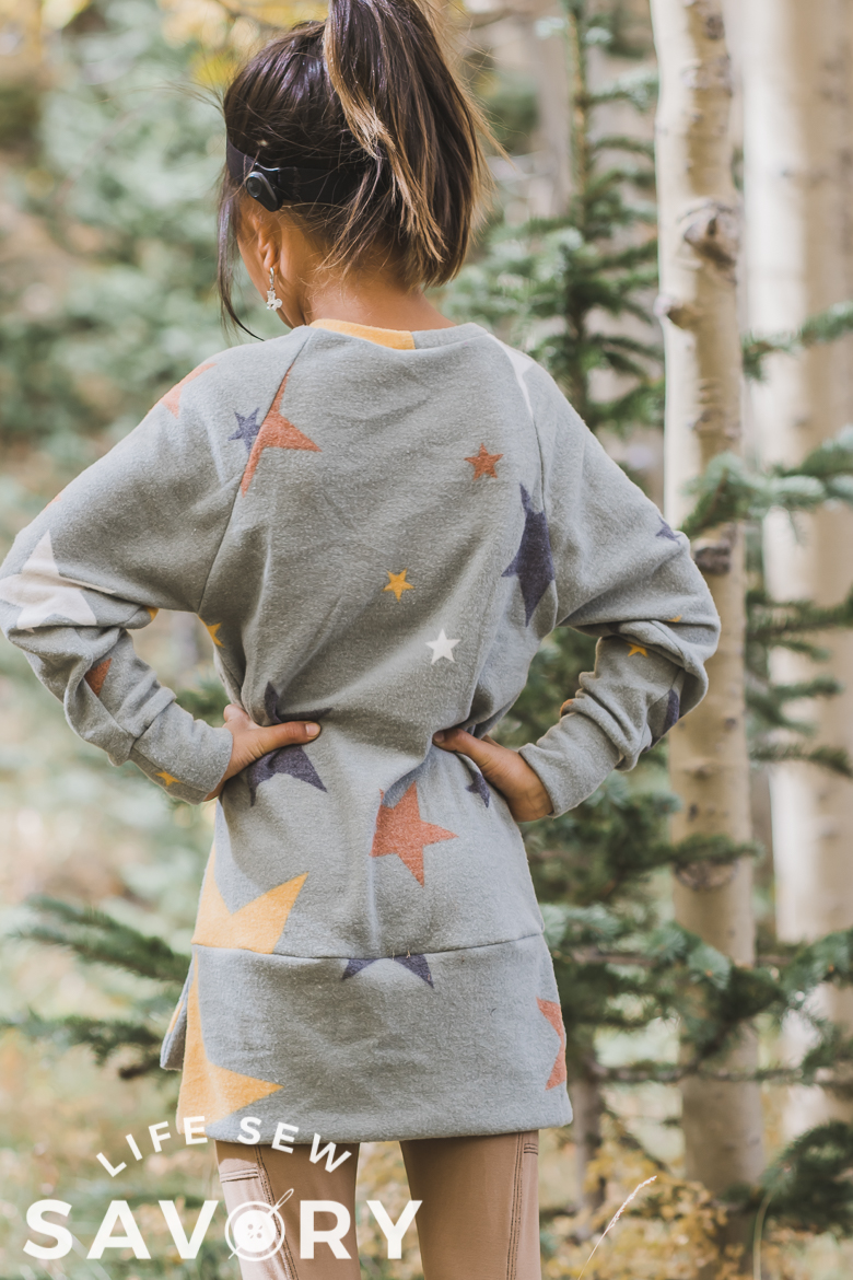 back of raglan sweatshirt