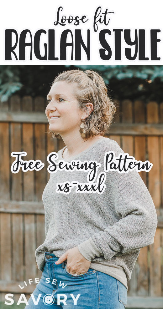 raglan sweatshirt free printable pattern from Life Sew Savory