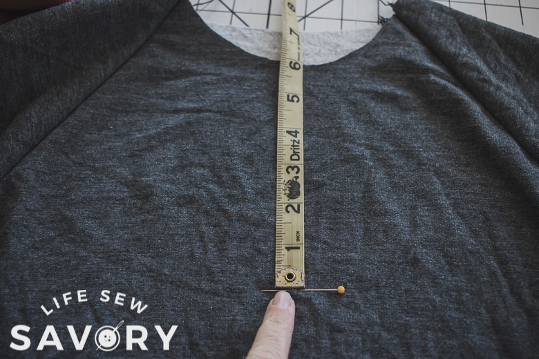 cut neckline and placket