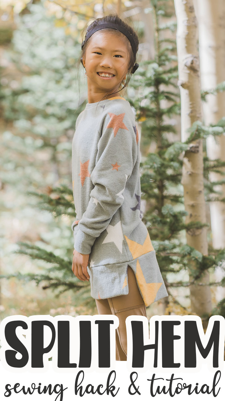 how to sew a split hem tutorial