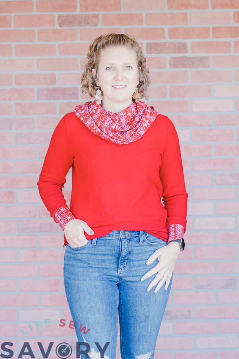 cowl neck sweater free sewing pattern