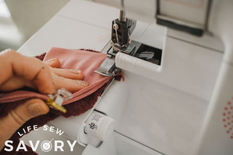 sew with a stretch stitch