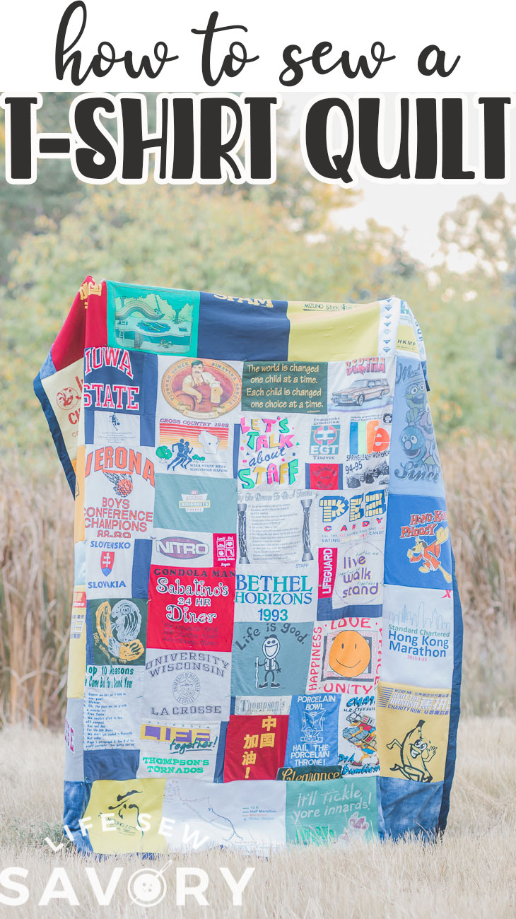sew a t-shirt quilt tutorial and supplies
