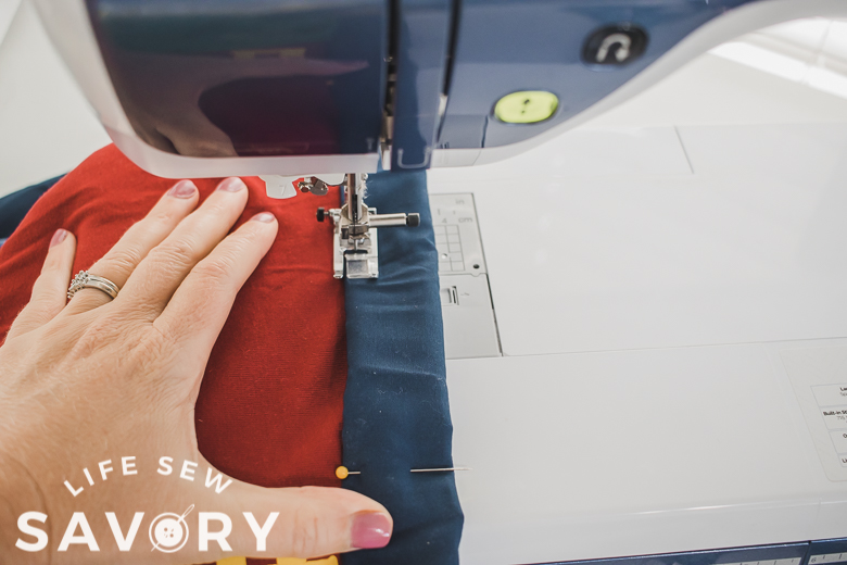 sew close to folded binding