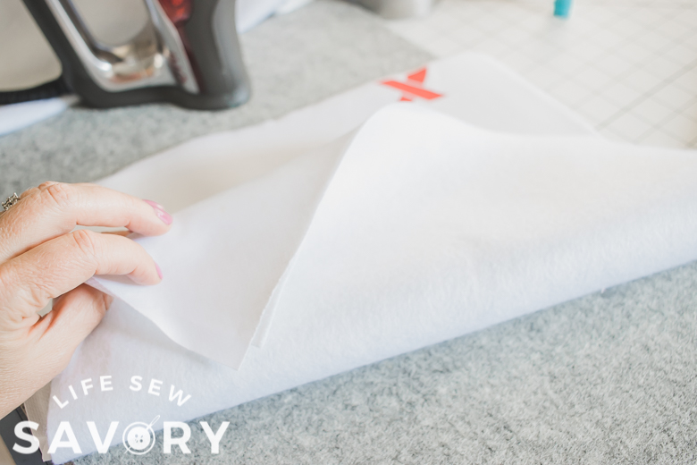 back quilt squares with fusible fleece