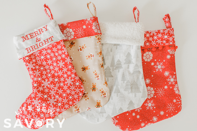 Christmas stocking sewing pattern and video tutorial