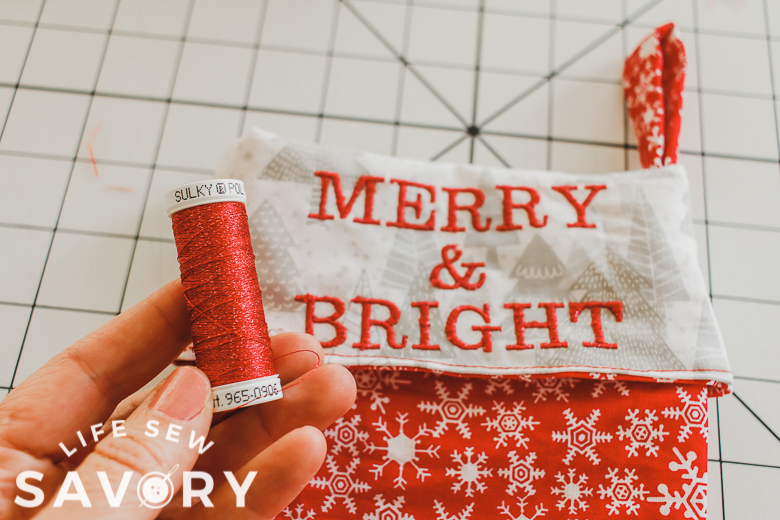 This shimmer thread was really fun to use!