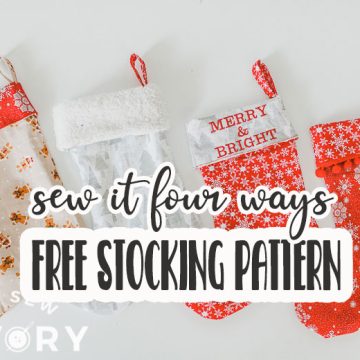 sew a christmas stocking 4 ways