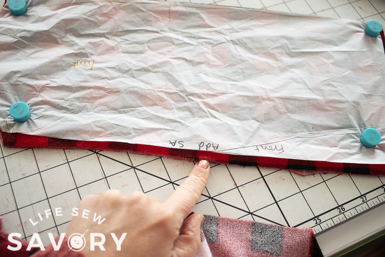 make sure to add seam allowance when cutting