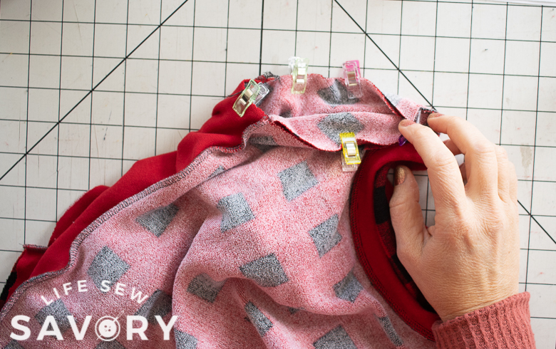 clip sleeve into arm hole