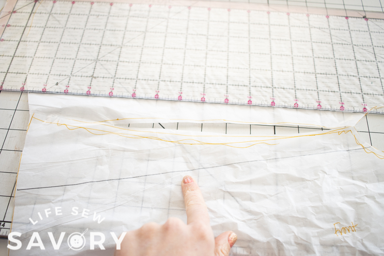 mark where to cut the sides