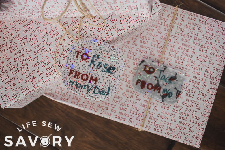 reusable fabric gift tag tutorial