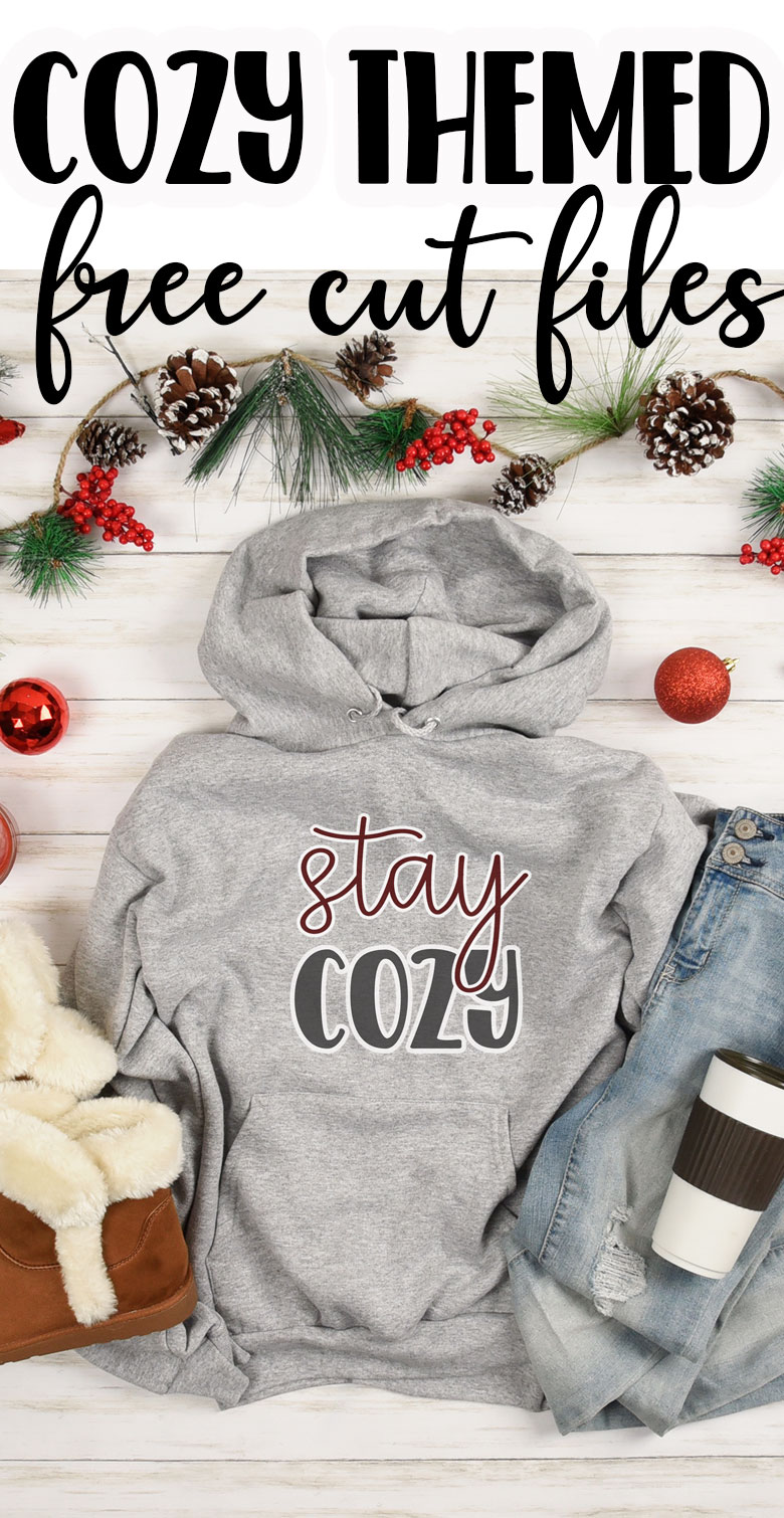 cozy cut files for winter crafting