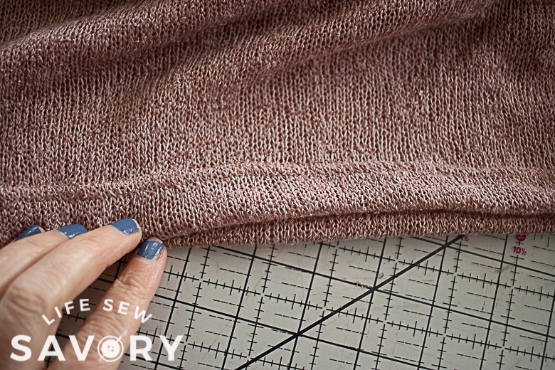 hem bottom of sweater