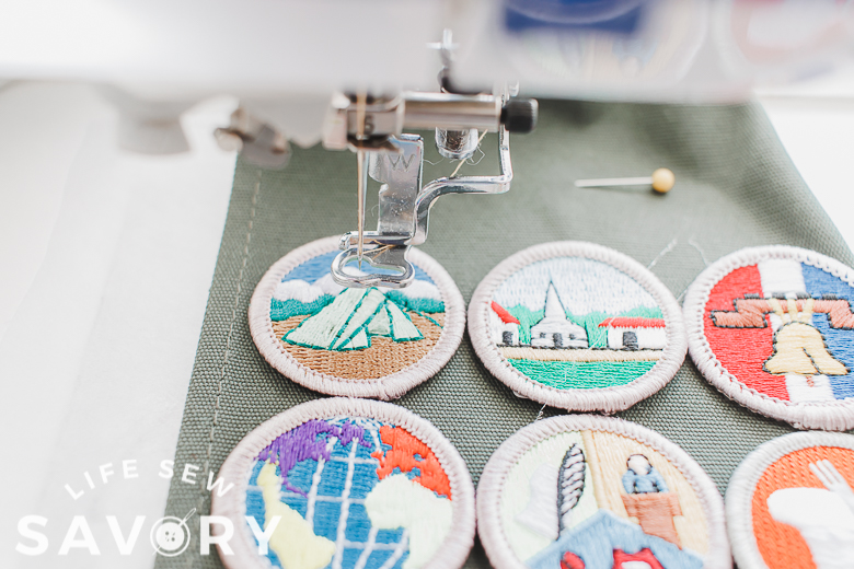 position needle over badge