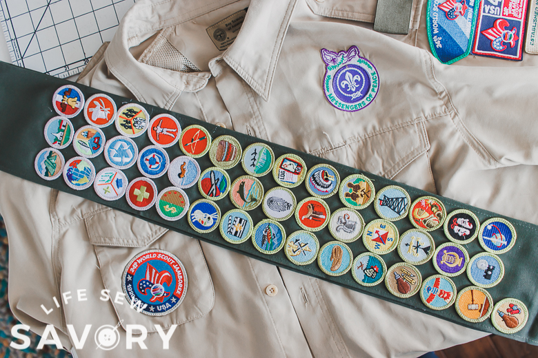 how to sew merit badges with an embroidery machine