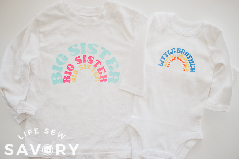 DIY sibling shirts